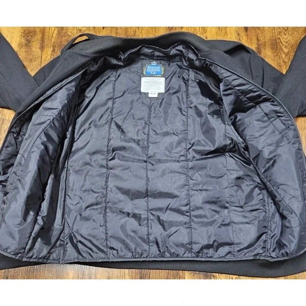Neptune Garment Co Jacket Men's 42 Black Full Zip Wool Blend Thinsulate Ex Cond
